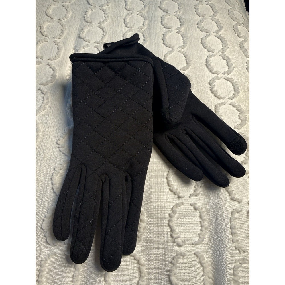 Weatherproof Vintage 1948 Black Quilted Women's Gloves Size Small